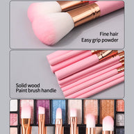 12 pieces multi-functional makeup brush set and large-capacity covered storage bucket