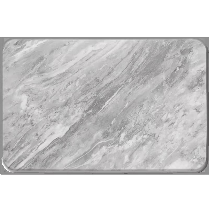 Diatomite Carpet Home Decor Bathroom Porch Imitation Marble Texture Absorbent, Non-Slip And Dirt-Resistant, Easy To Clean