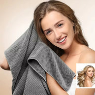 Microfiber Hair Towel Extra Large Wrap Fast-drying hair towel wrap with elastic band, ultra-absorbent soft hair towel wrap Turban