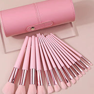 15 pieces Pink Makeup Brushes Set With Storage Bucket Soft Bristle For Foundation Blush Eyeshadow Daily Travel Makeup