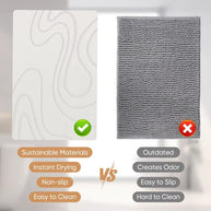 Bath Mat Diatomite Stone Mats for Bathroom NonSlip Diatomaceous Earth Shower Mat Super Absorbent Bathroom Floor Mat Natural Easy